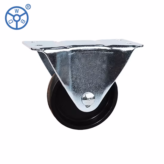 Wbd 50/63/75/100 mm Rueda de perfil bajo Ruedas giratorias de plástico Ruedas giratorias de bloqueo Ruedas de PP negras Ruedas con freno Carga pequeña pero alta para muebles y equipos