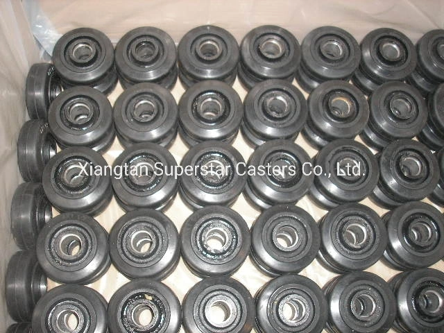 10" Manufacturer High Strength Black Rubber Cast Iron Core Wheels