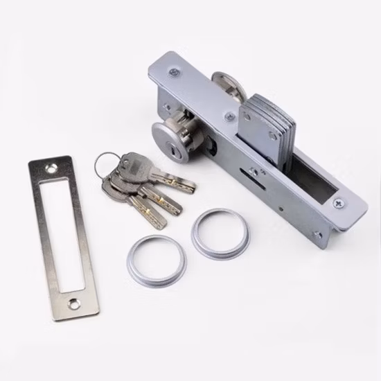 Cerradura de puerta Cerraduras de puertas corredizas Marco Puerta de vidrio Cerradura de piso de mortaja