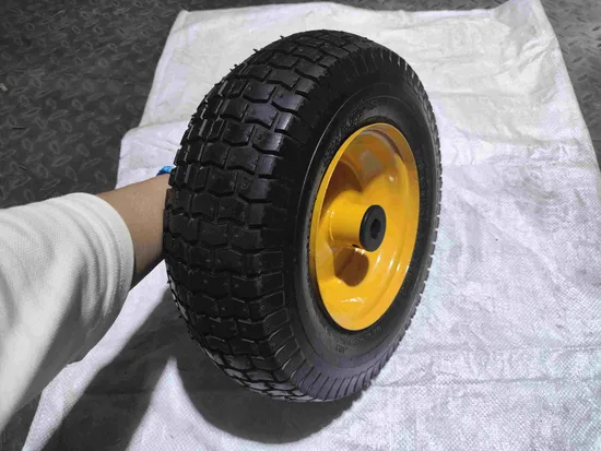 Rueda de goma resistente al desgaste usada en la rueda del carro (3.50-4)