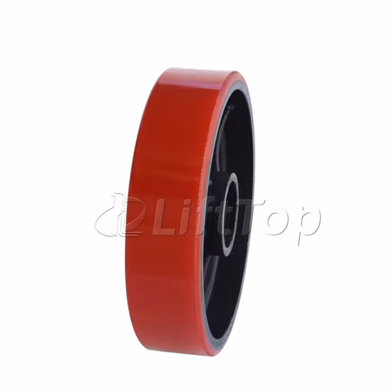 La carretilla elevadora parte la rueda roja de la PU de la fábrica de China 200mm*50m m para el transpaleta manual manual de Xilin